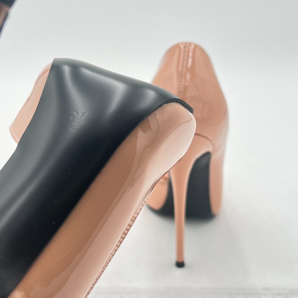Nude Patent Leather Heels - Picture 5 of 7